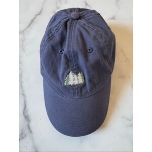 Happy Earth grey adult unisex embroidered pine tree baseball cap hat cotton navy